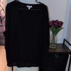 Kim Rogers Curvy Black Women's Blouse